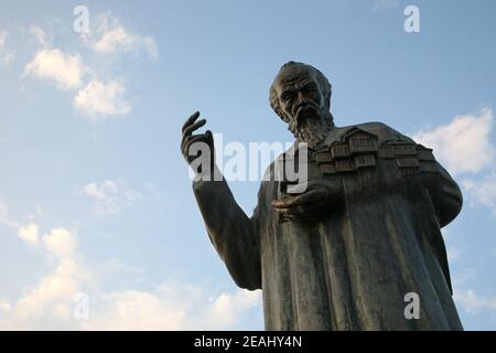 Monument of Saint Clement in Ohrid, Macedonia Stock Photo