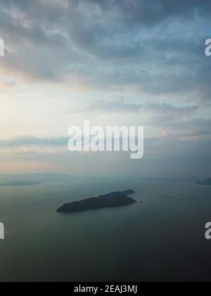 Aerial view Pulau Aman island Stock Photo