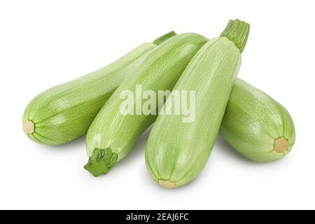 zucchini or marrow isolated on white background with clipping path and full depth of field. Stock Photo