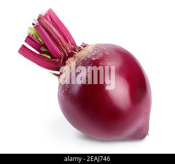 beetroot isolated on white background with clipping path and full depth of field. Stock Photo