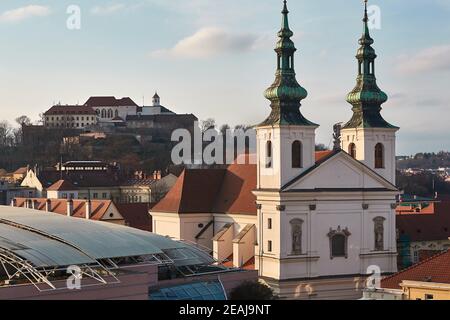 Brno town center lookout view Stock Photo