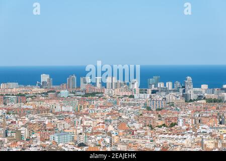 The high-rise buildings of the El Poblenou district of Barcelona