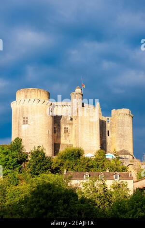 Bonaguil Castle in Lot et Garonne, France Stock Photo