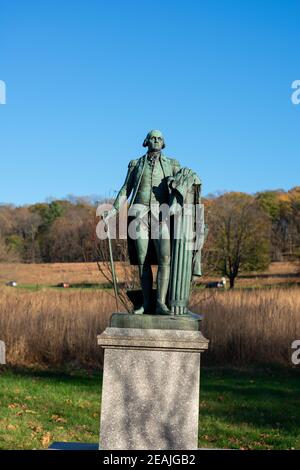 The General George Washington Statue at Valley Forge National Historical Park Stock Photo