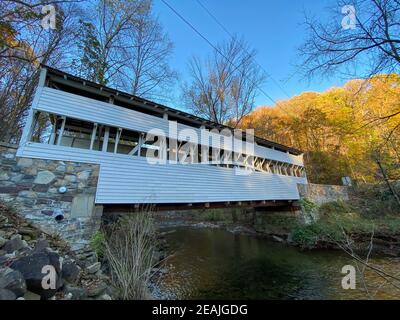 The Knox Covered Bridge at Valley Forge National Historical Park Stock Photo