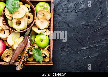 Dried apple rings Stock Photo