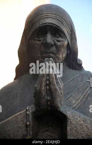 Mother Teresa monument in Skopje, Macedonia Stock Photo