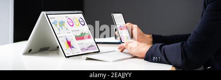 Predictive Analytics KPI Business Data Dashboard Stock Photo