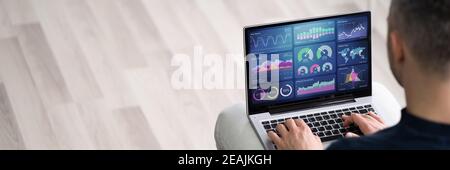 Predictive Business KPI Data Technology Dashboard Stock Photo