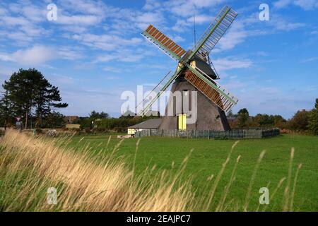 Windmill, Nebel, Amrum, Germany