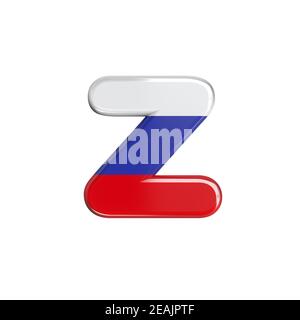 Russia flag with letter z, Stock vector