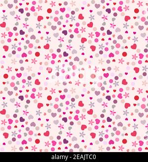 Seamless pattern colorful modern style abstract graphic background from various rounded shapes Stock Vector