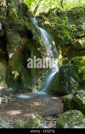 Hajsky waterfall, Slovak Paradise, Slovakia Stock Photo