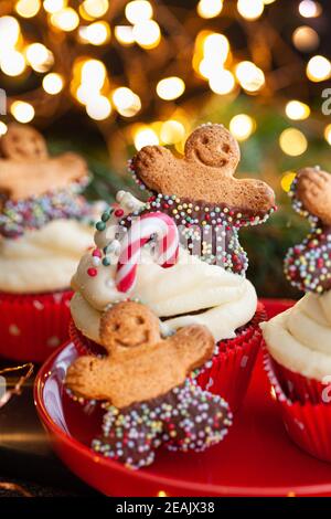 Cupcakes for Christmas Stock Photo
