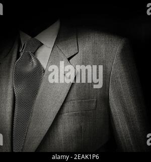 Man suit in black Stock Photo