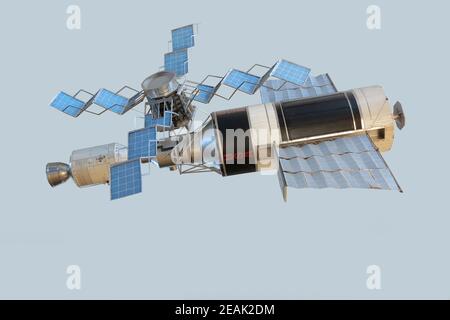 skylab space station 3d model