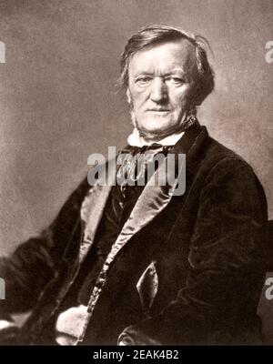 Wilhelm Richard Wagner (1813 – 1883) was a German composer, theatre director, polemicist, and conductor who is chiefly known for his operas Stock Photo