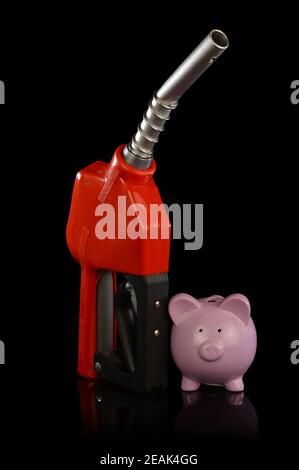 Gas Pump Savings Stock Photo