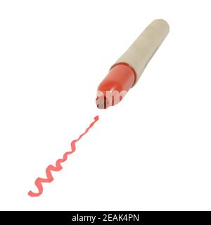 Red Permanent Marker Stock Photo