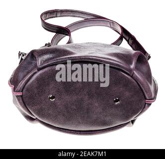 bottom view of handcrafted crossbody bag isolated Stock Photo