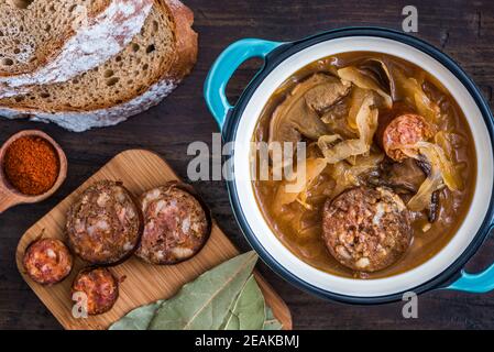 Cabbage Soup Kapustnica Stock Photo