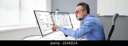E Invoice Accounting And Audit Software Stock Photo