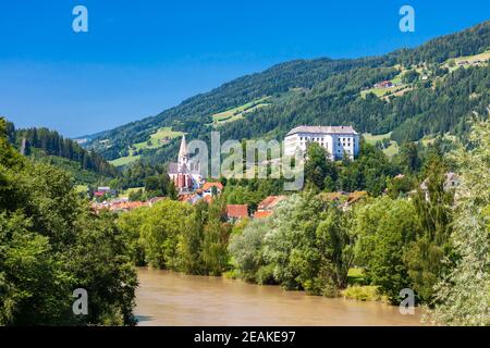 Obermurau castle in Murau, Styria, Austria Stock Photo