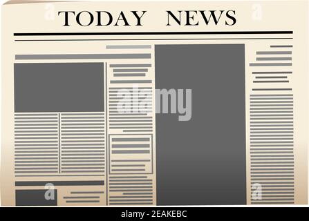 Newspaper icon isolated on white background for media design Stock Vector