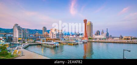 Port of Kobe skyline in Japan Stock Photo