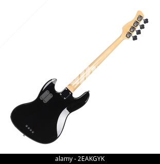 Back Side of Electric Bass Guitar Stock Photo