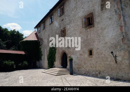 Otocec Castle, near Novo Mesto town, Lower Carniola region, Otocec, Slovenia Stock Photo