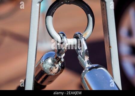 couple of metal rings on abstract background Stock Photo