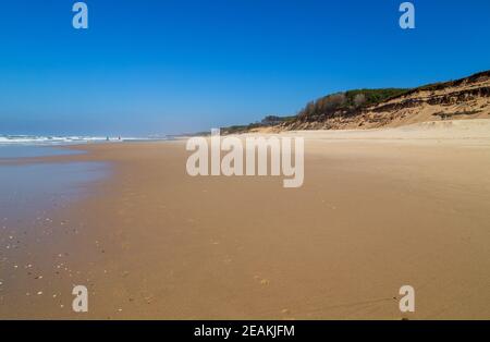 Beautiful beach in Aveiro Stock Photo