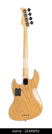 Back Side of Electric Bass Guitar Stock Photo