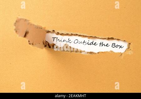 Think Outside The Box Stock Photo
