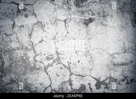 Old cracked concrete wall texture. Weathered background. Stock Photo