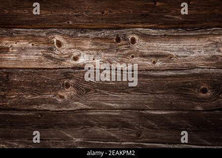 Old wooden planks. Rustic background with brown boards Stock Photo