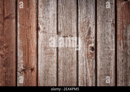 Dark brown wooden background with old painted boards Stock Photo