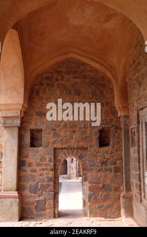 Isa Khan tomb, Humayun's tomb complex, Delhi, India Stock Photo