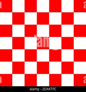 Seamless red and white abstract tiles background. Stock Photo
