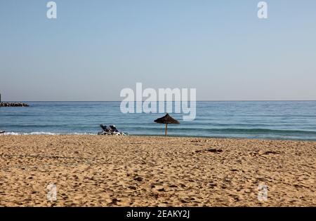 Beach on a sunny day, Sousse, Tunisia Stock Photo