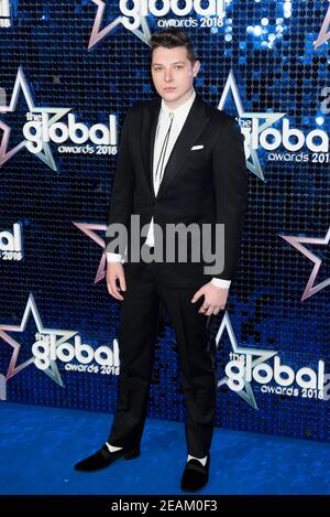 John Newman attends the Global Awards 2018, at the Eventim Apollo, Hammersmith, London.  Picture date: Thursday 1st March 2018.  Photo credit should read:  David Jensen/ EMPICS Entertainment Stock Photo