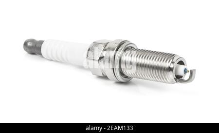 Iridium spark plug isolated on white background Stock Photo