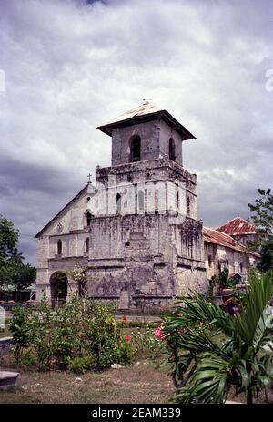 famous Baclayon Church on Bohol Stock Photo