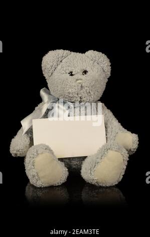 Teddy Bear Announcement Stock Photo