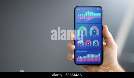 Predictive Business KPI Data Technology Dashboard Stock Photo