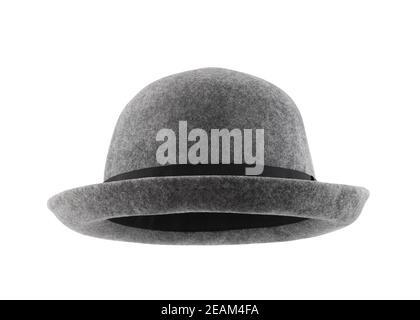 Gray hat isolated on white background with clipping path Stock Photo
