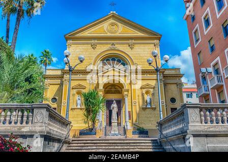 Facade of the Convent of Capuchin Friars in Sanremo, Italy Stock Photo