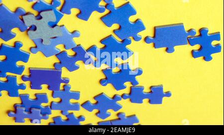 blue puzzles, textures and background Stock Photo