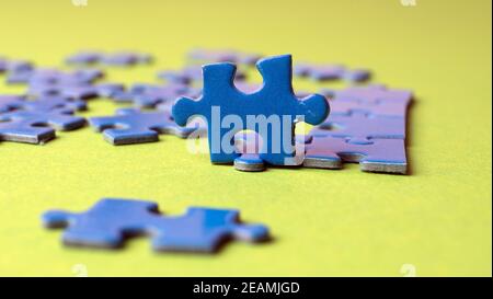 blue puzzles, textures and background Stock Photo